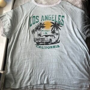 Beachy Surfer Girl Sheer Los Angeles California Casual Top
